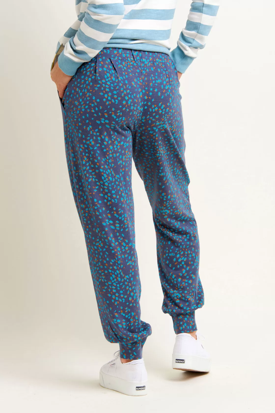 Trousers And Shorts>Brakeburn Abstract Spot Lounge Pants Blue