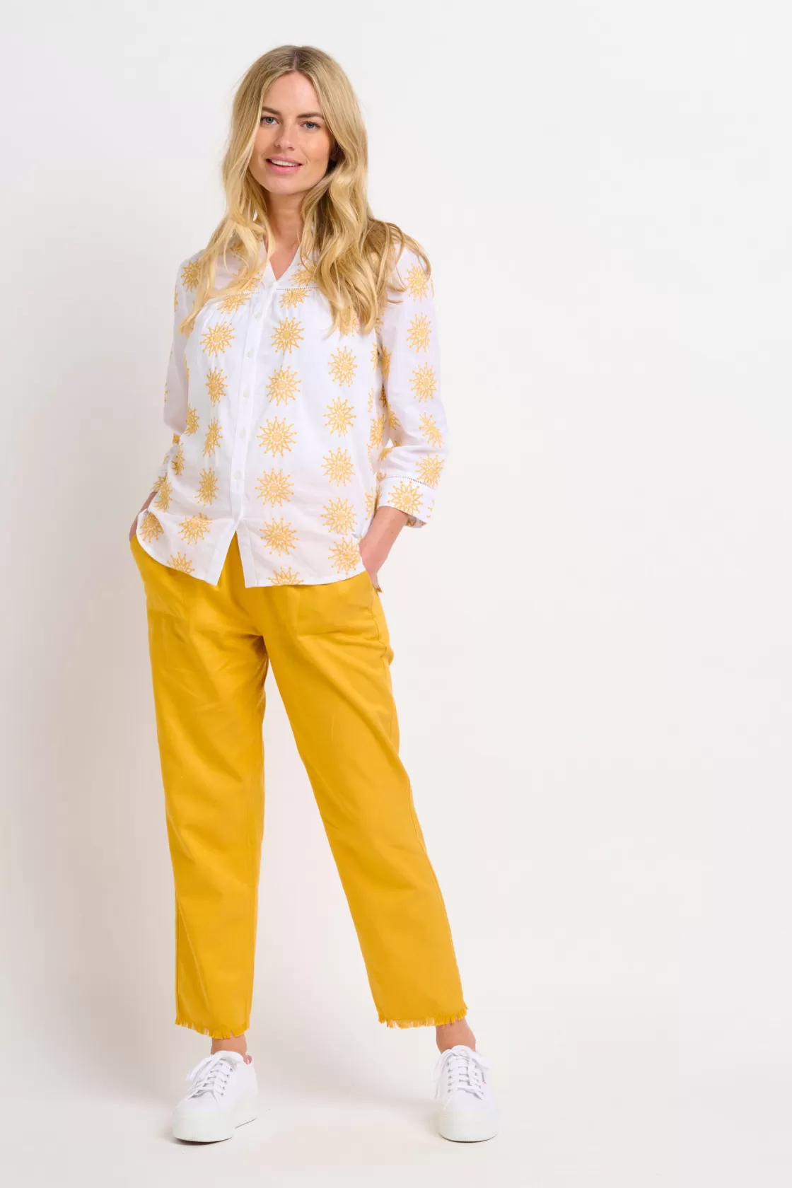 Shirts And Blouses>Brakeburn Ada Embroidered Blouse White