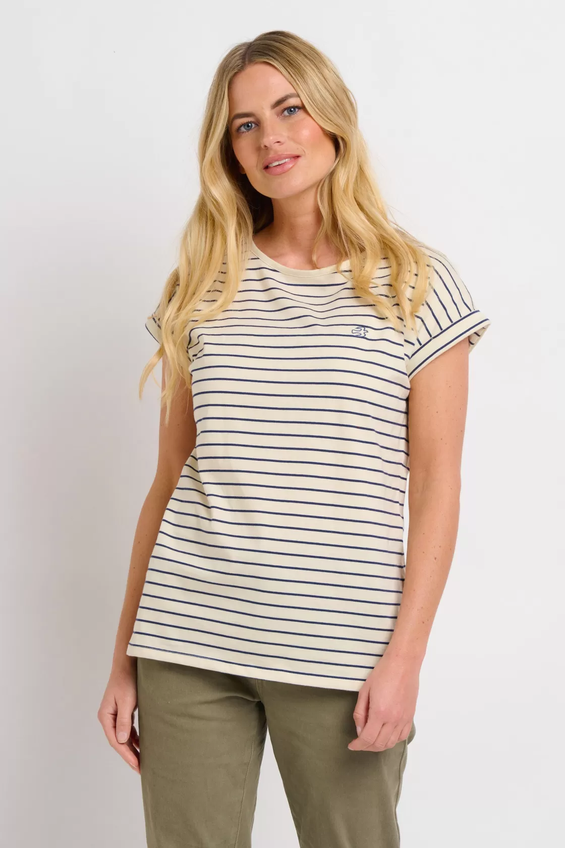 Tops, T-Shirts And Vests>Brakeburn Amelia Stripe Tee Cream