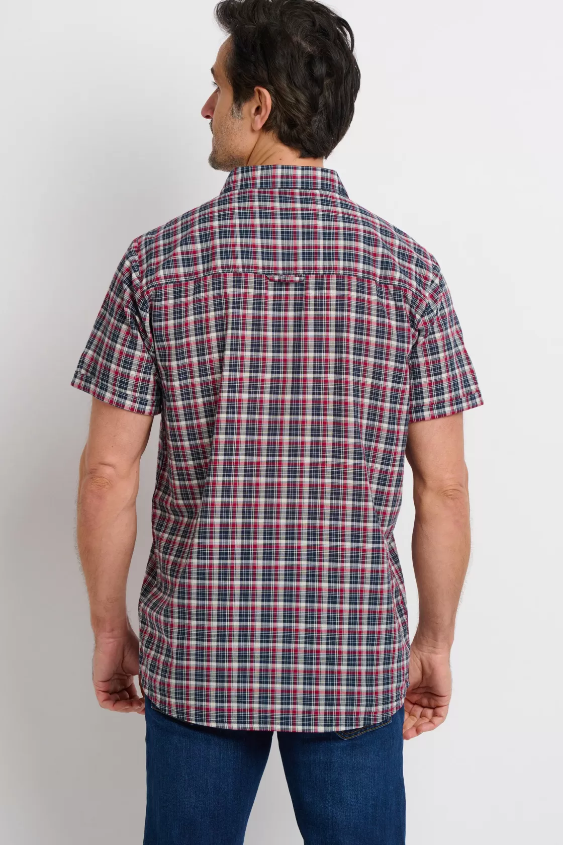 Shirts>Brakeburn And Red Checked Shirt Navy