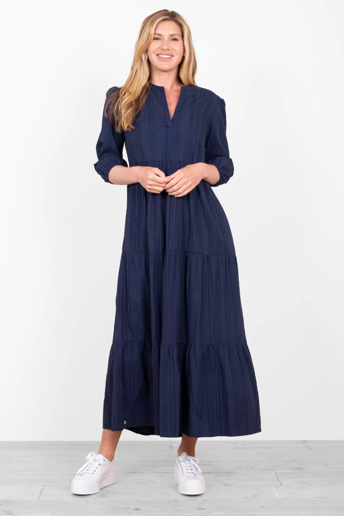 Dresses>Brakeburn Artis Embroidered Dress Navy