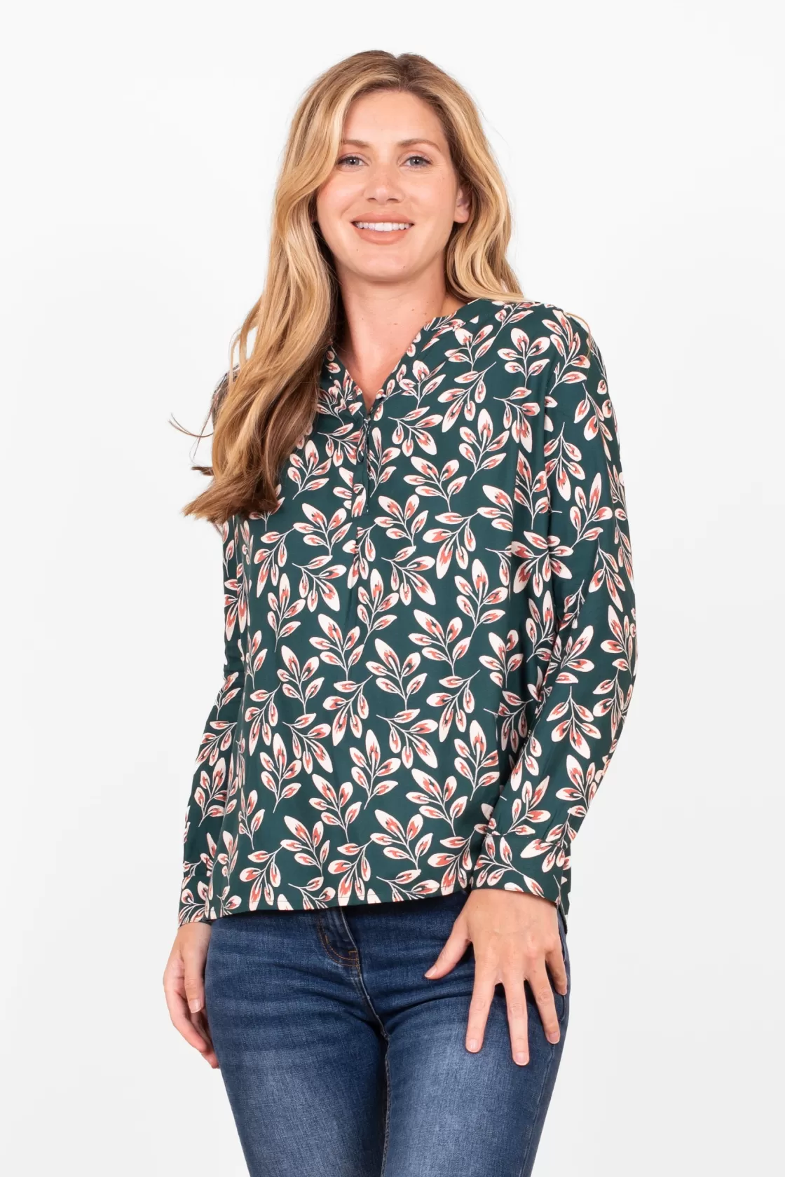 Shirts And Blouses>Brakeburn Autumn Breeze Blouse Green