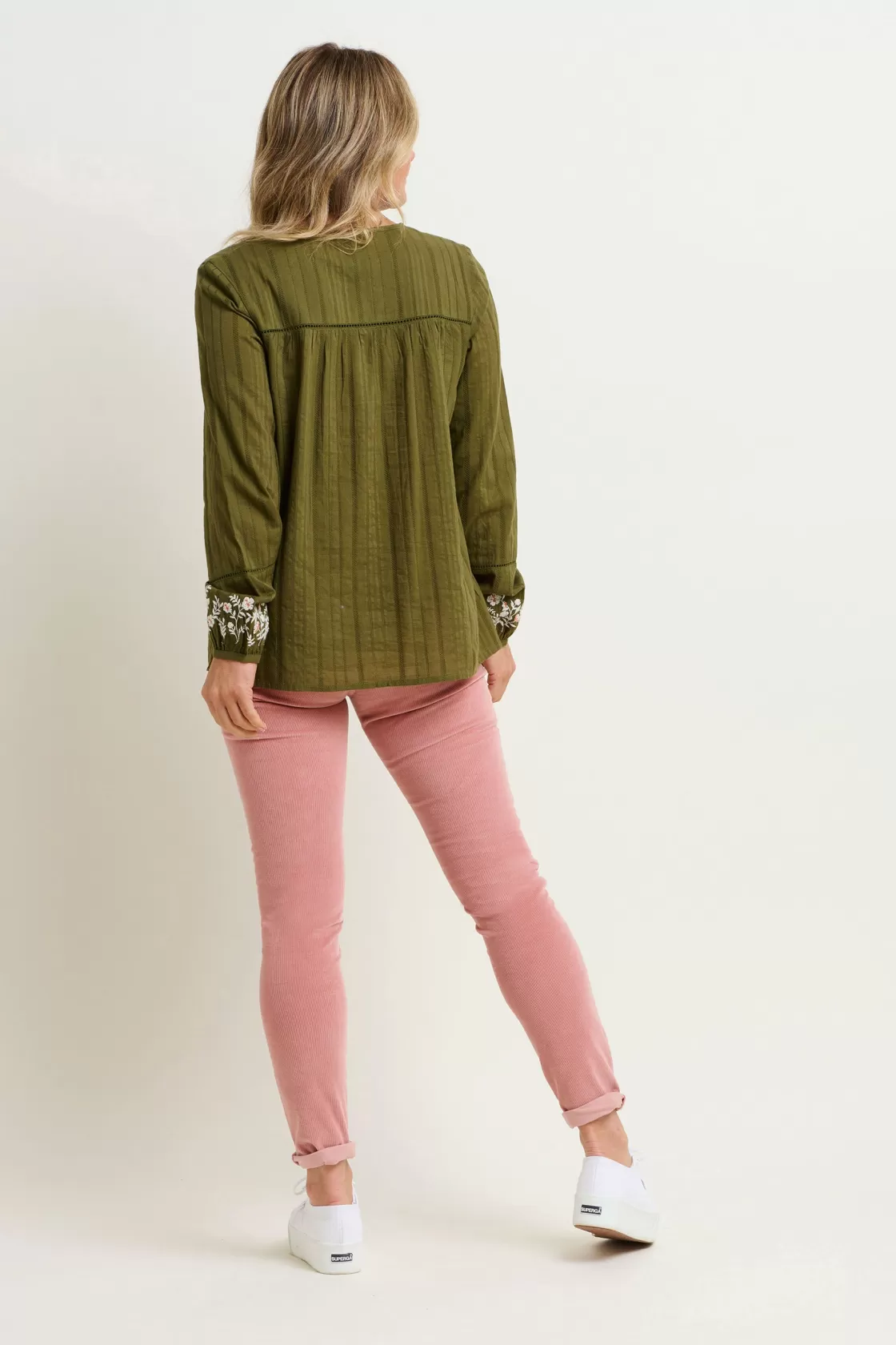 Shirts And Blouses>Brakeburn Basil Embroidered Blouse Green