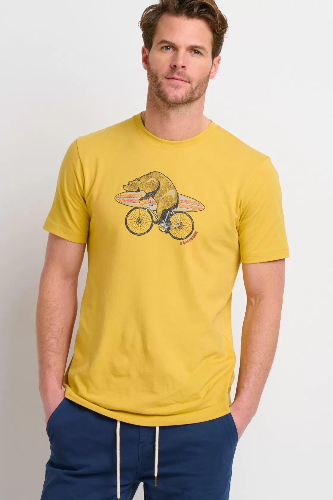 Tops And T-Shirts>Brakeburn Bear Bike Tee Yellow