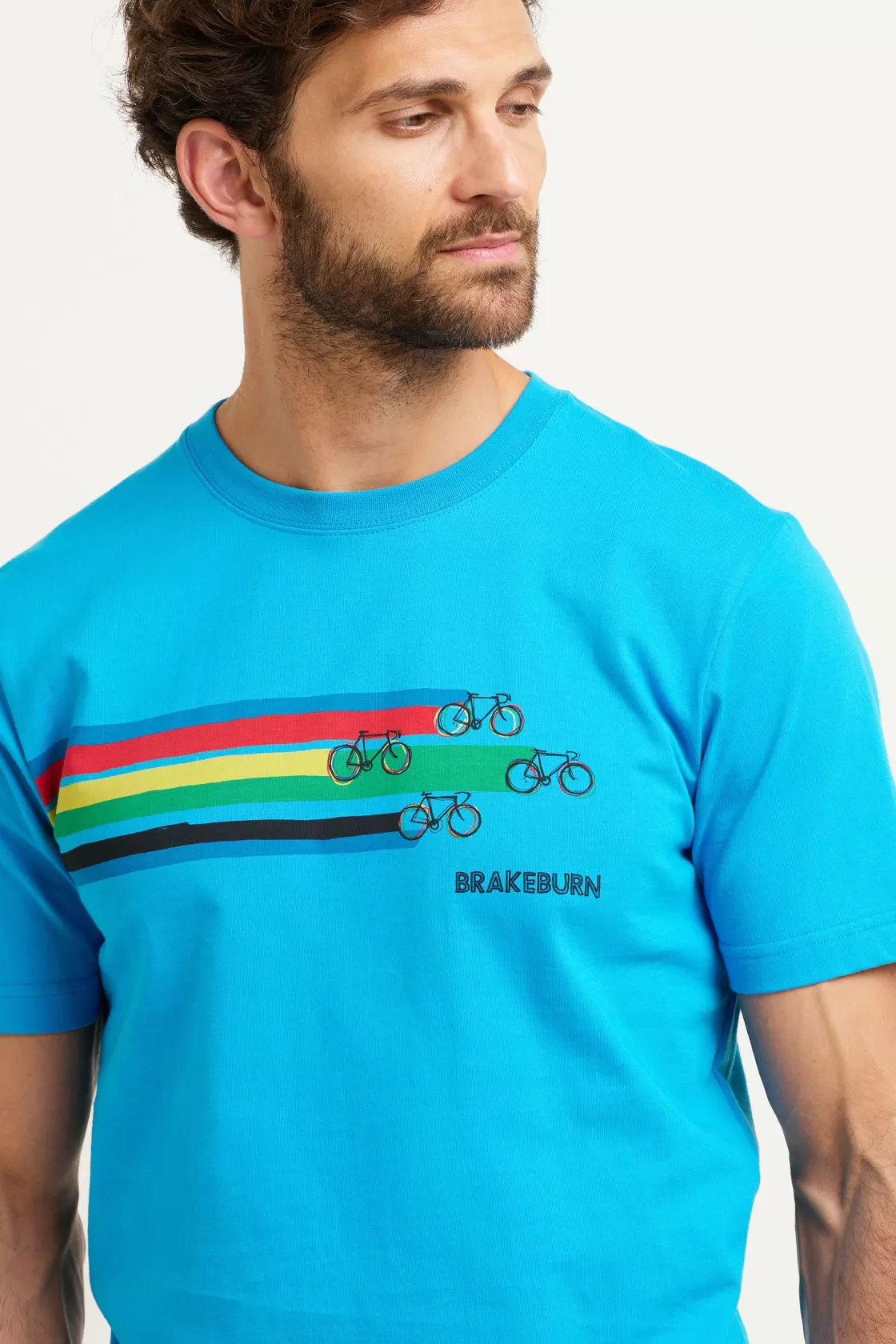 Tops And T-Shirts>Brakeburn Bike Stripe Tee Blue