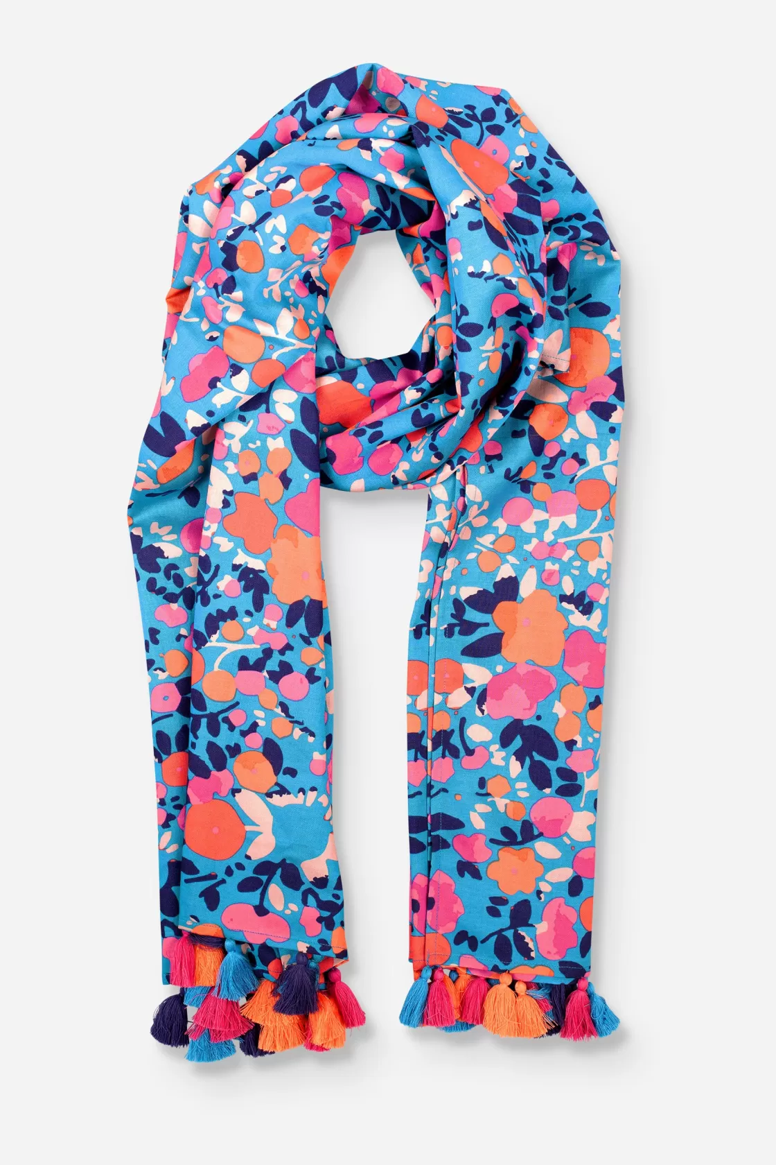 Scarves>Brakeburn Bloom Floral Scarf Blue