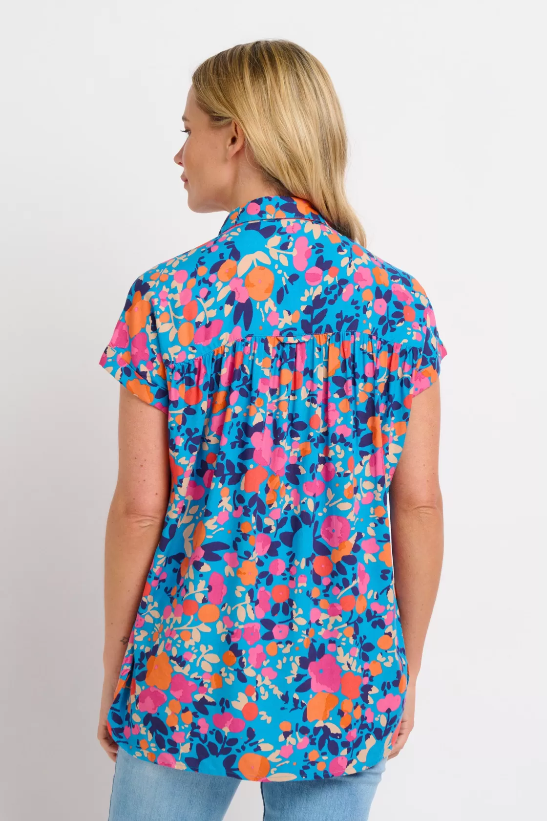 Shirts And Blouses>Brakeburn Bloom Floral Shirt Blue