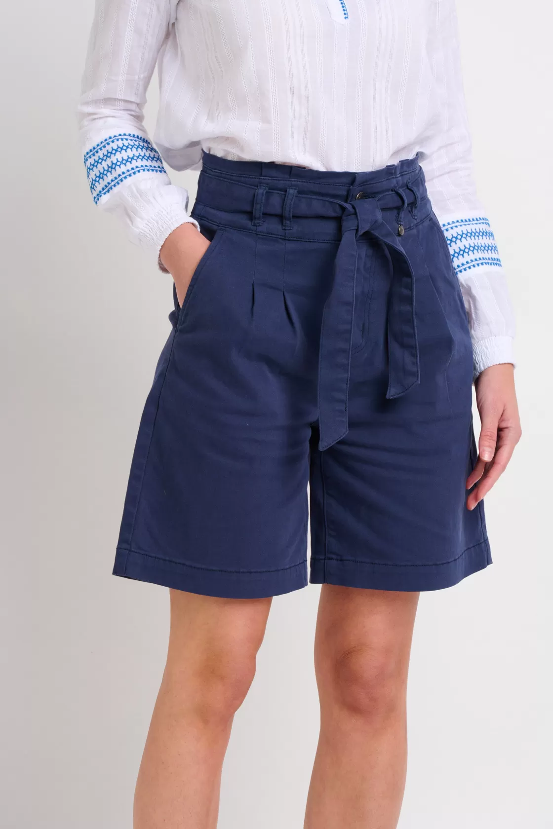 Trousers And Shorts>Brakeburn Blue Paperbag Shorts Navy