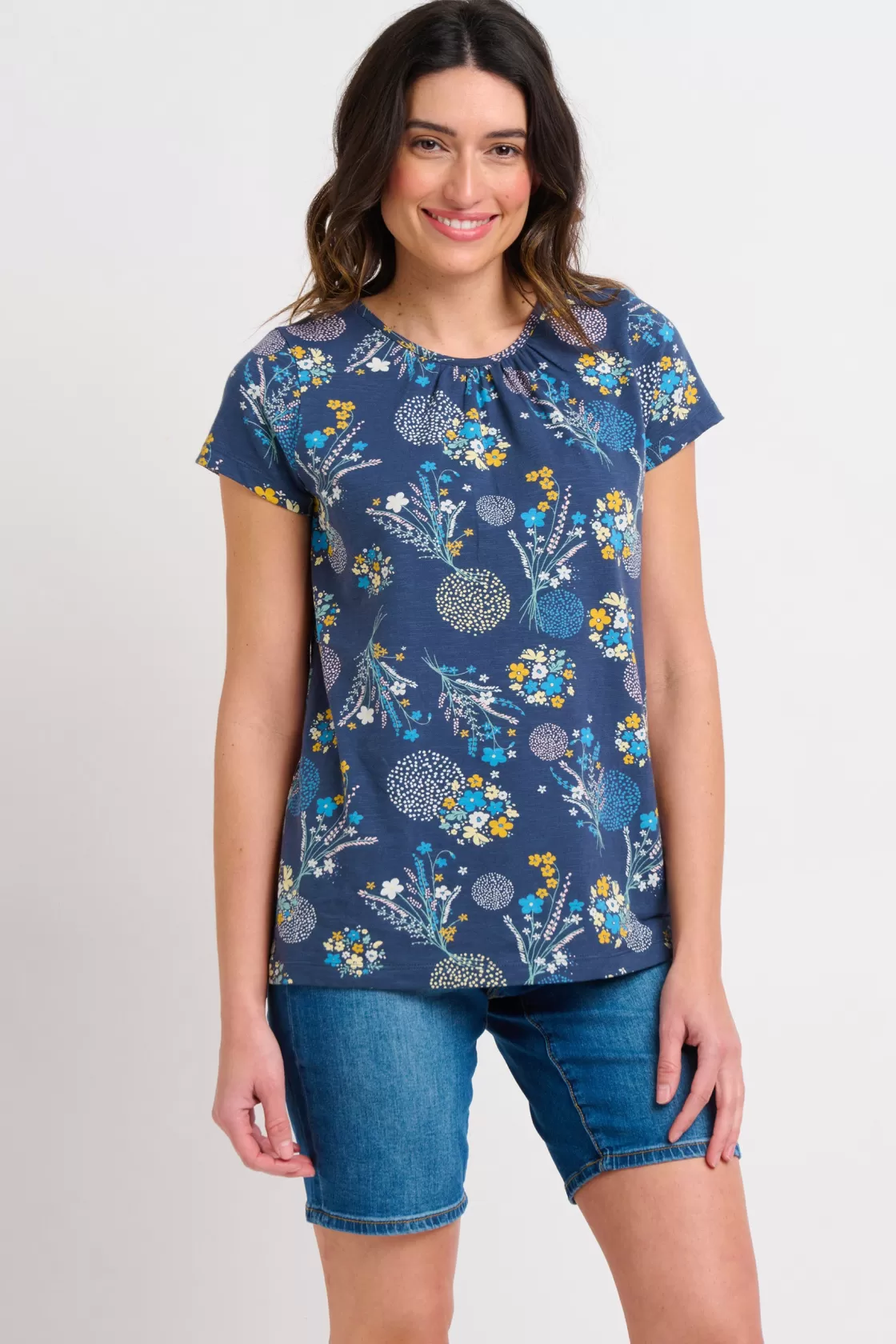 Tops, T-Shirts And Vests>Brakeburn Bursting Blooms Tee Multicoloured