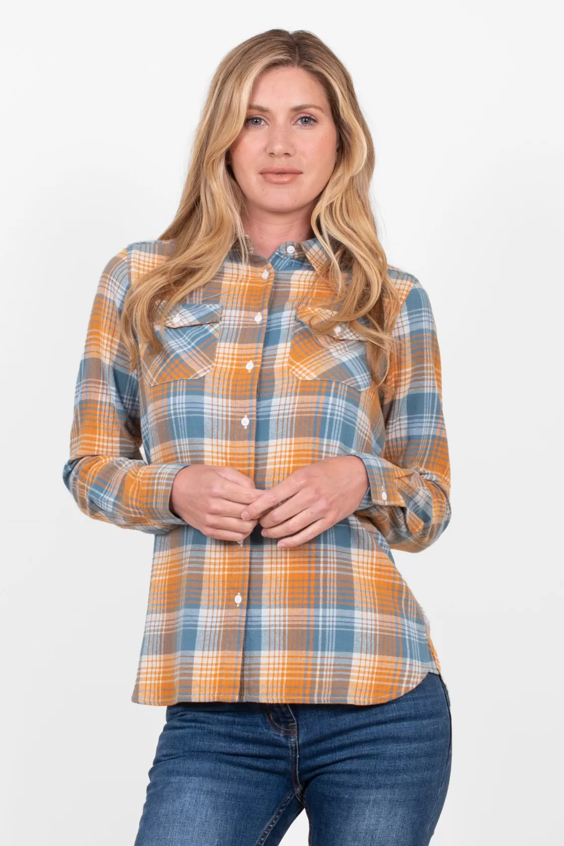 Shirts And Blouses>Brakeburn Checked Flannel Shirt Blue