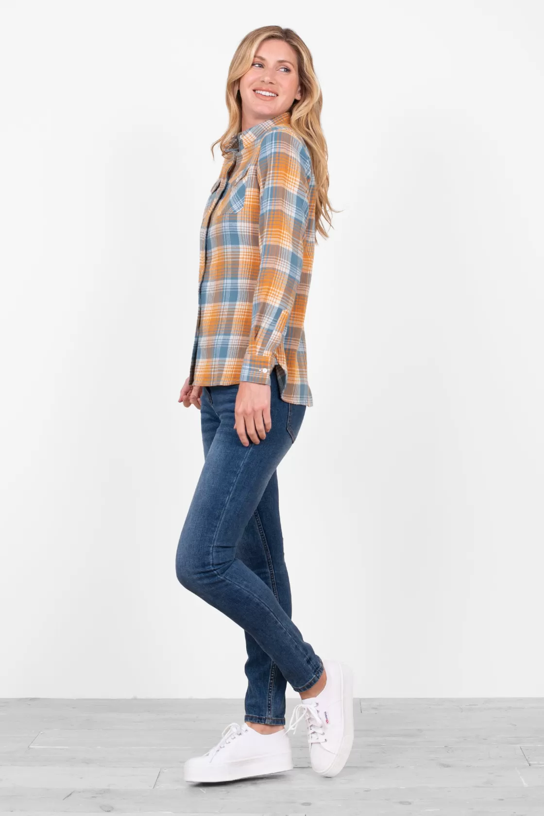 Shirts And Blouses>Brakeburn Checked Flannel Shirt Blue