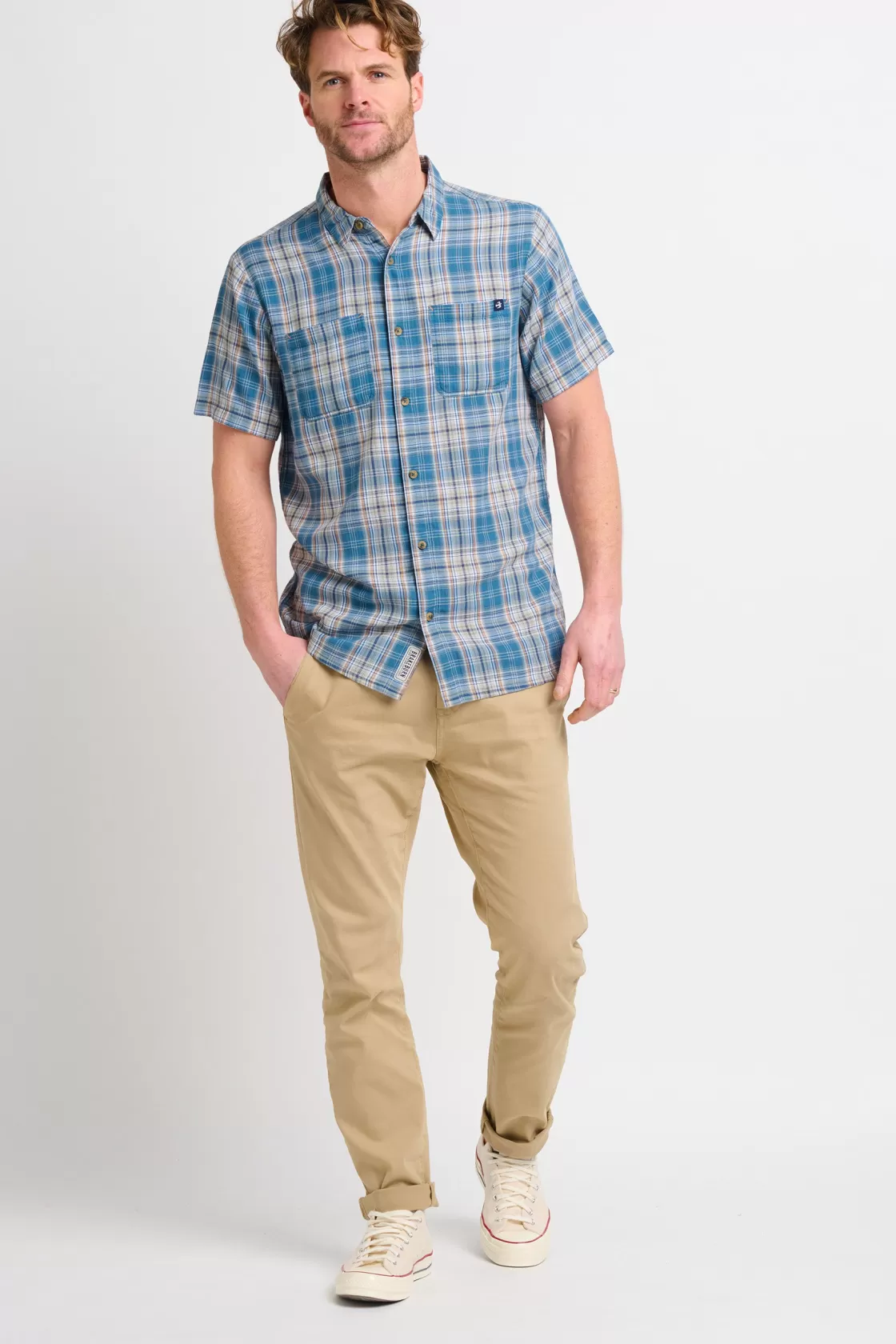 Shirts>Brakeburn Checked Shirt Blue