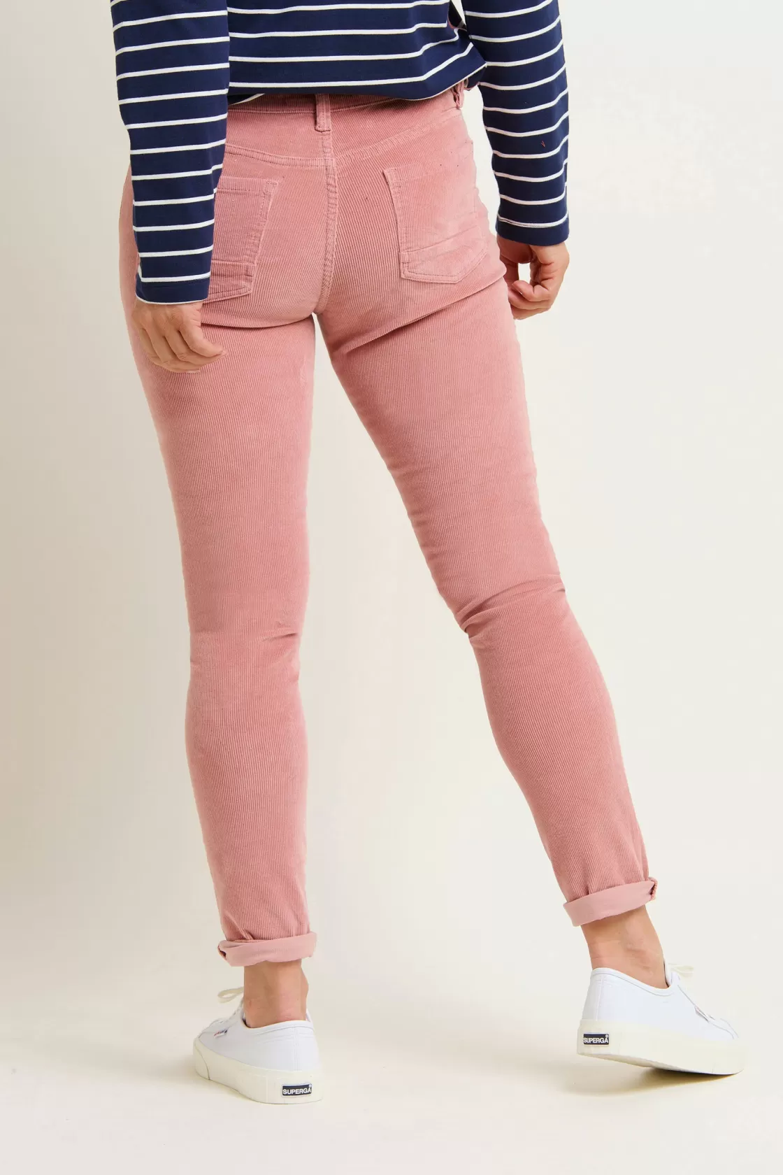 Trousers And Shorts>Brakeburn Cord 5 Pocket Trousers Pink