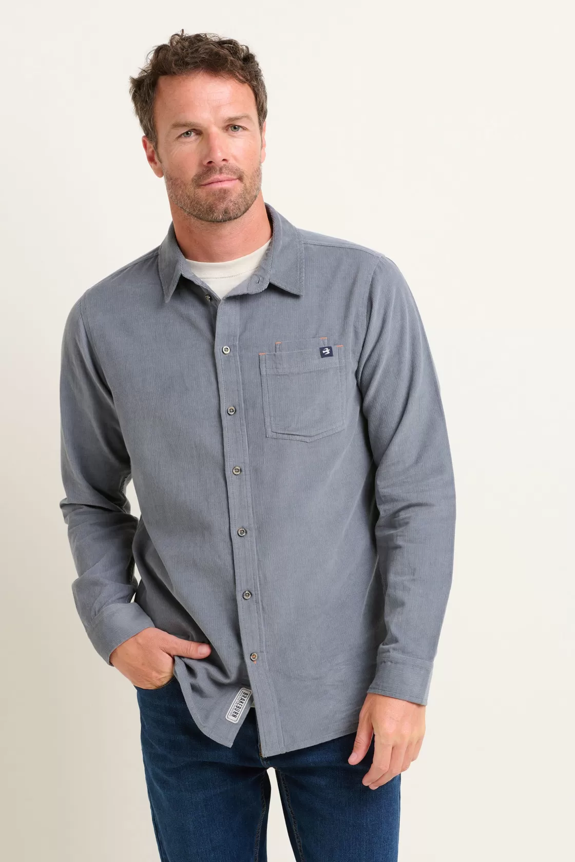 Shirts>Brakeburn Corduroy Shirt Blue