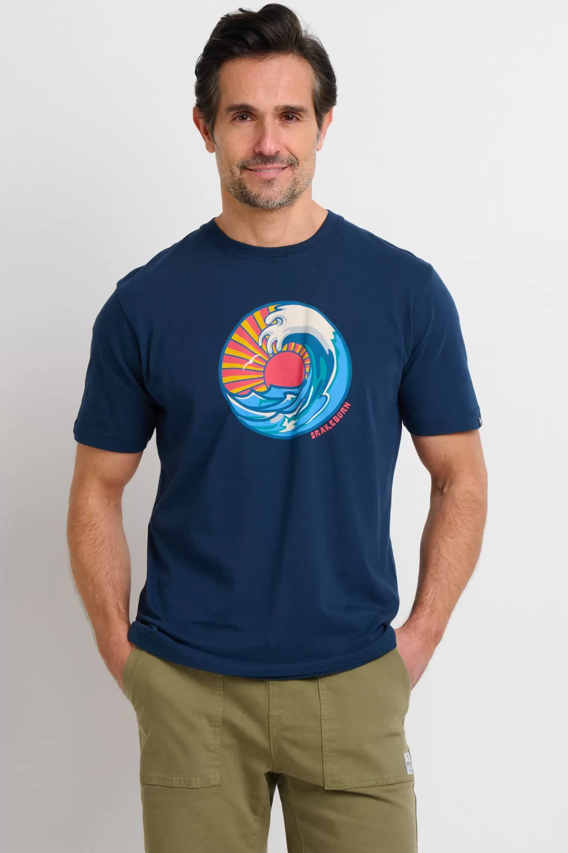 Tops And T-Shirts>Brakeburn Crashing Waves Tee Multicoloured