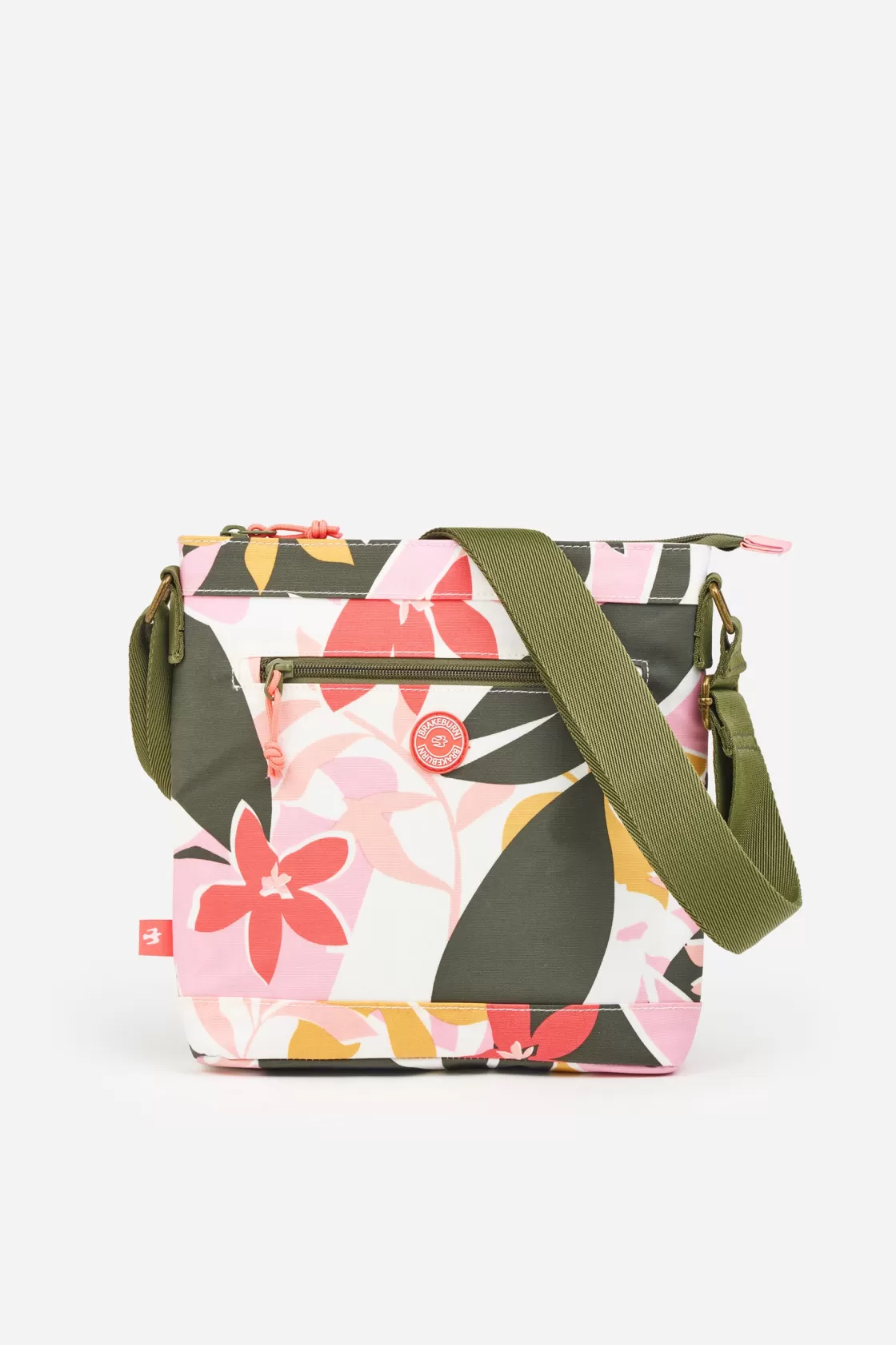 Bags>Brakeburn Cross Body Tropical Palm Bag Khaki