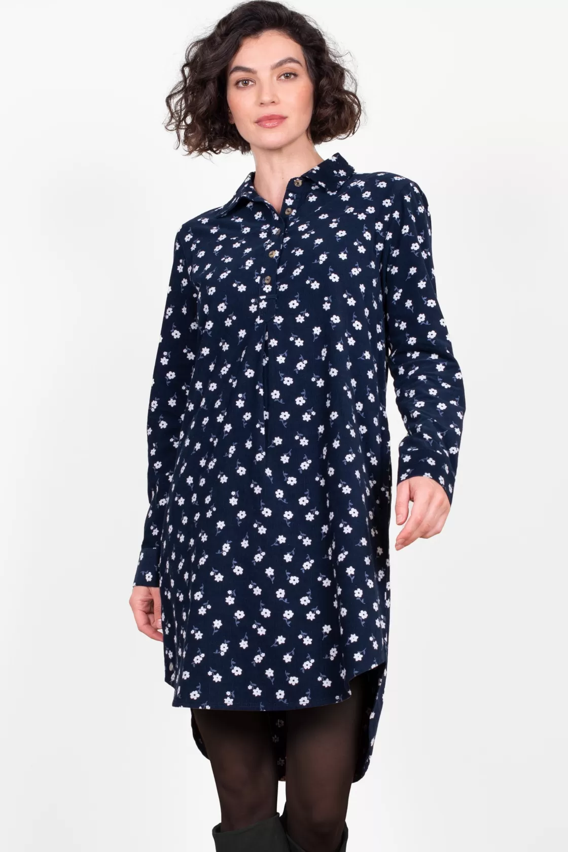 Dresses>Brakeburn Daisy Cord Dress Navy