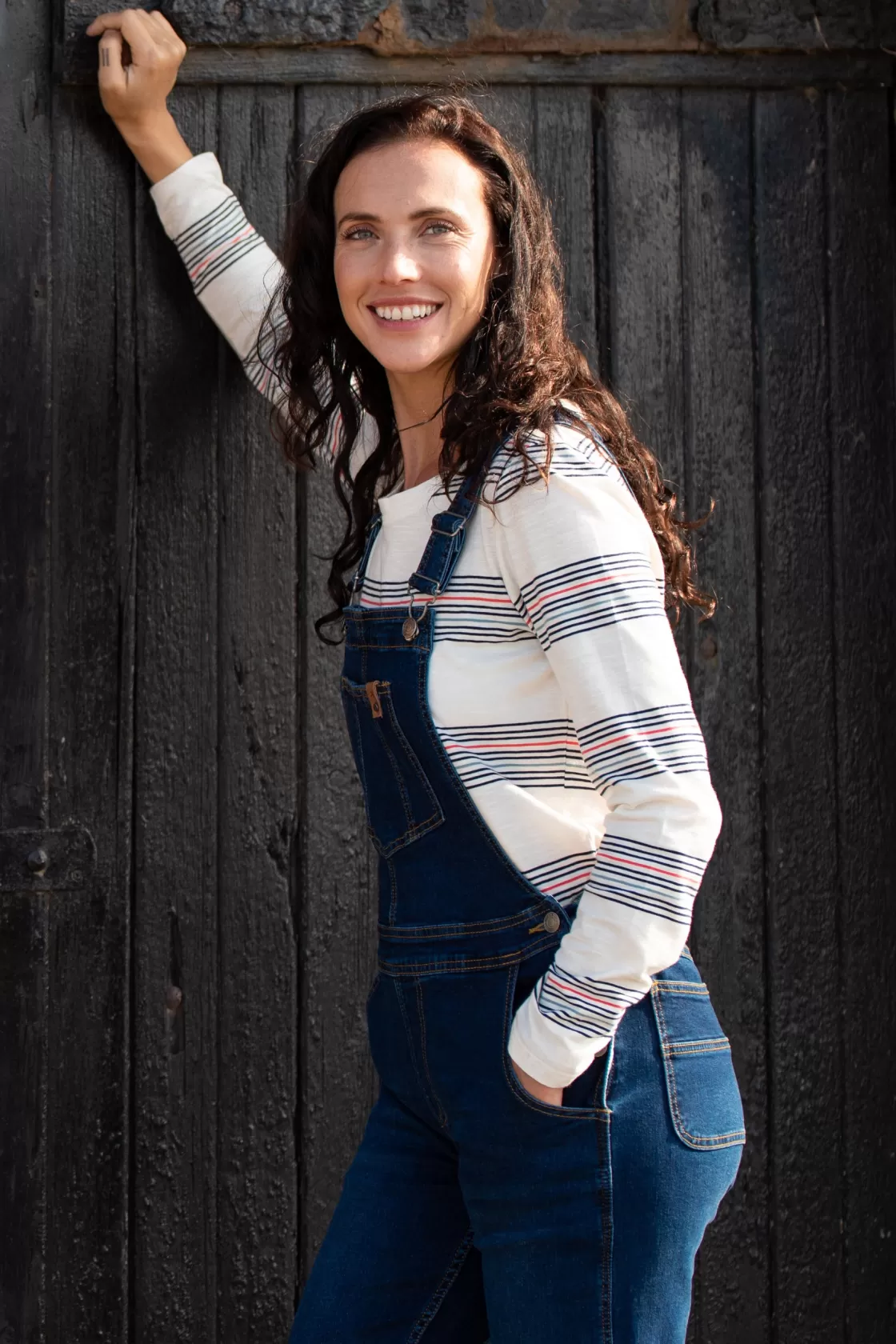 Trousers And Shorts>Brakeburn Denim Dungarees Navy