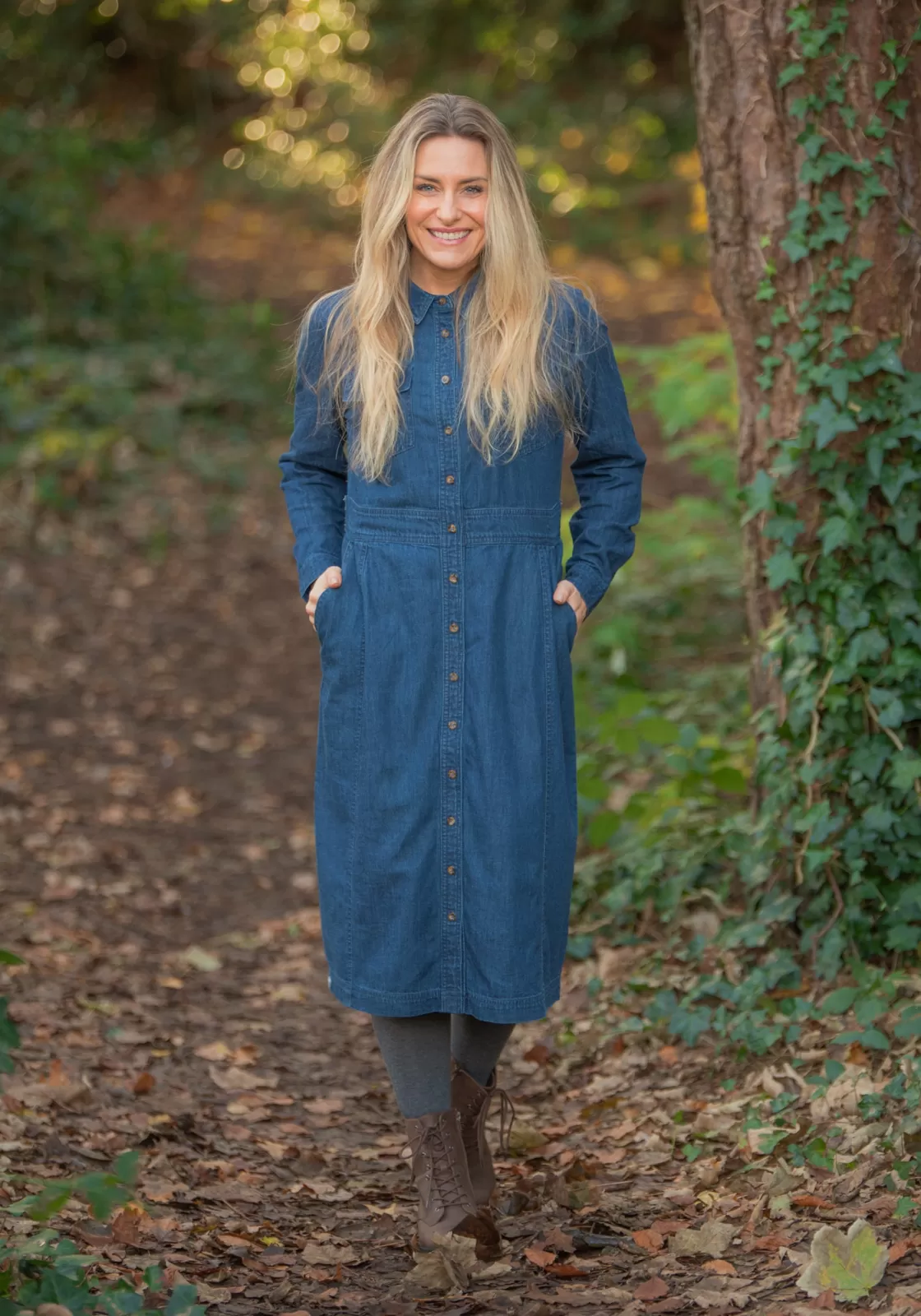 Denim>Brakeburn Denim Shirt Dress Blue