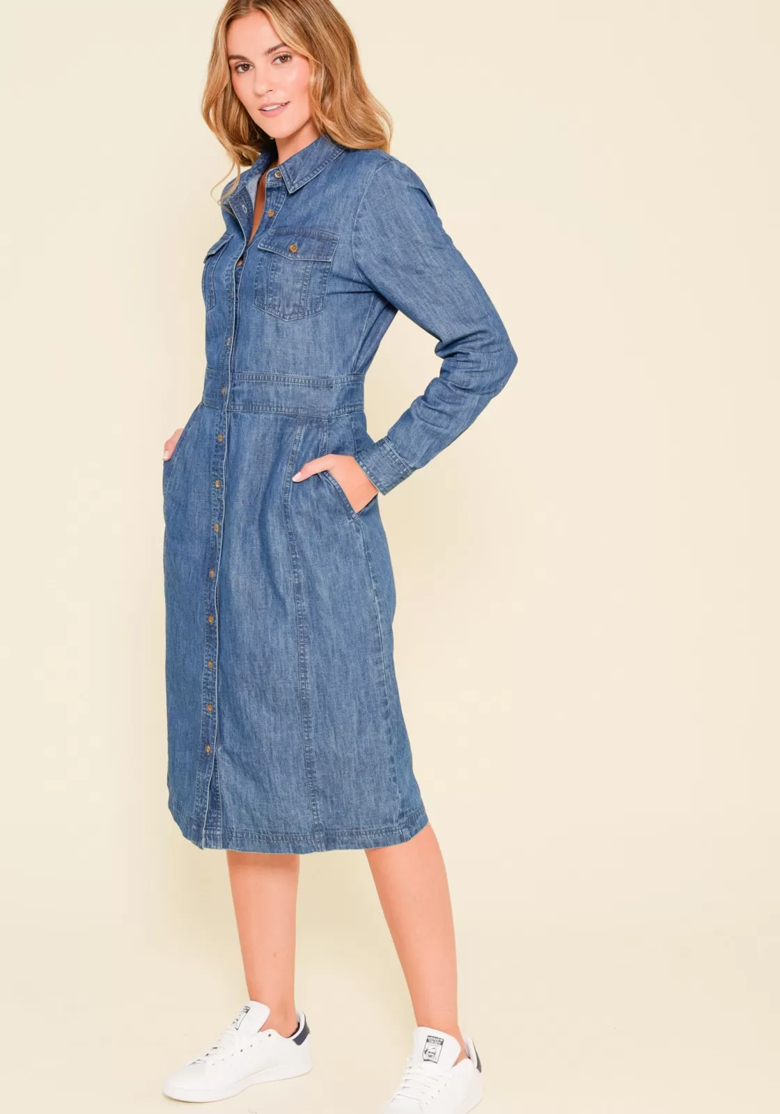 Denim>Brakeburn Denim Shirt Dress Blue