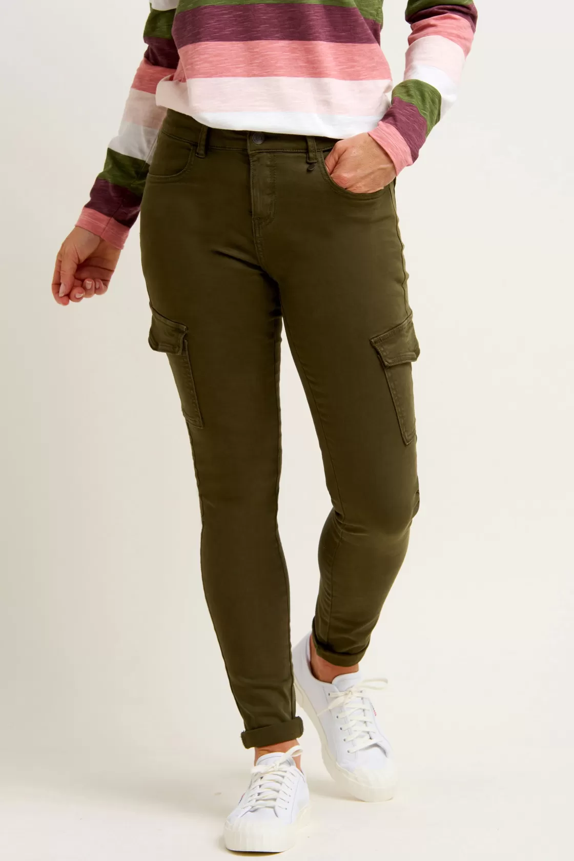 Trousers And Shorts>Brakeburn Dianthus Cargo Trousers Khaki