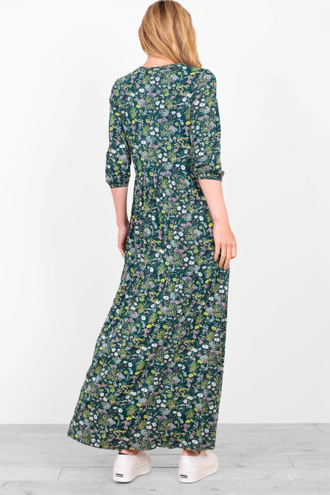 Dresses>Brakeburn Ditsy Jersey Dress Green