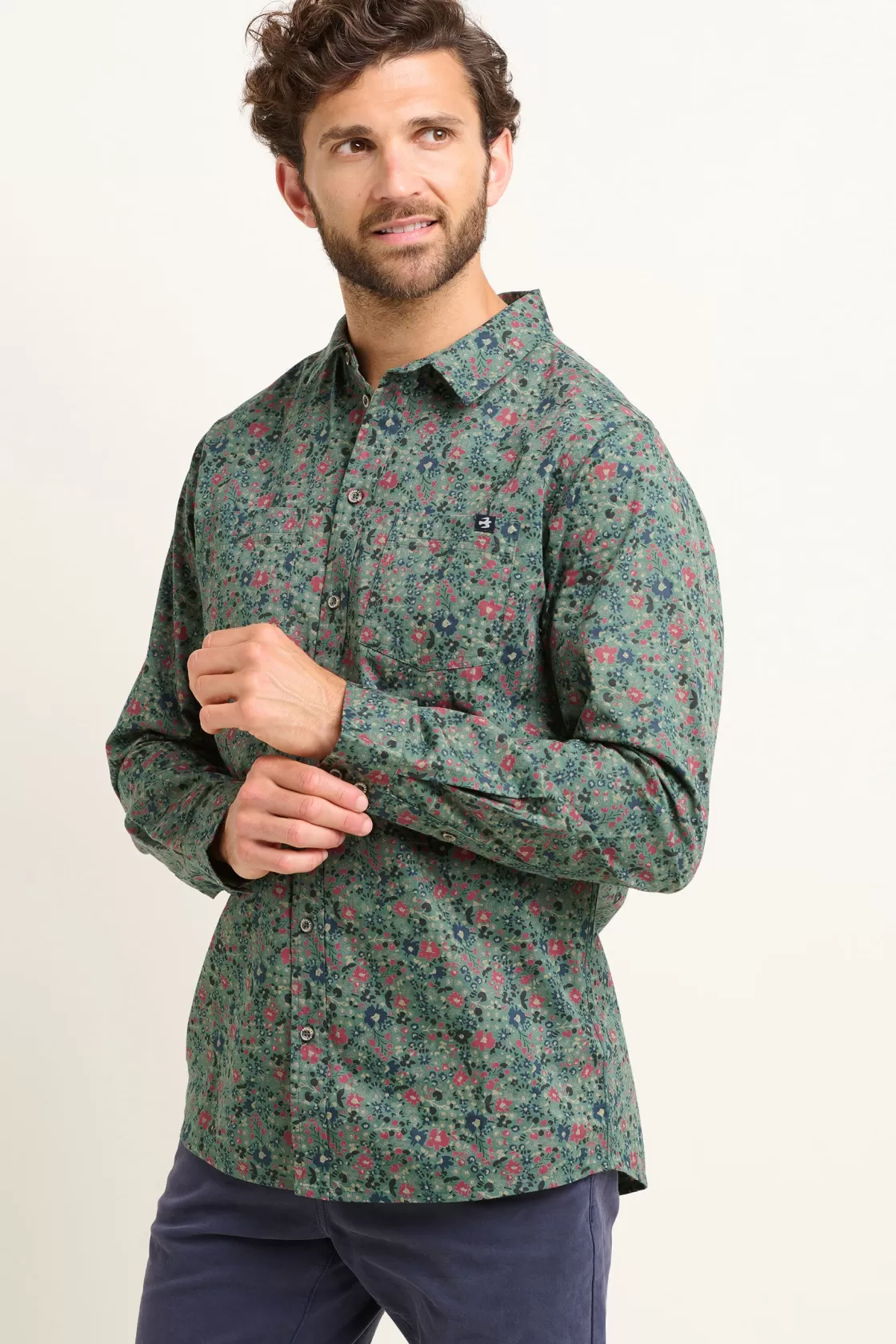 Shirts>Brakeburn Ditsy Shirt Green