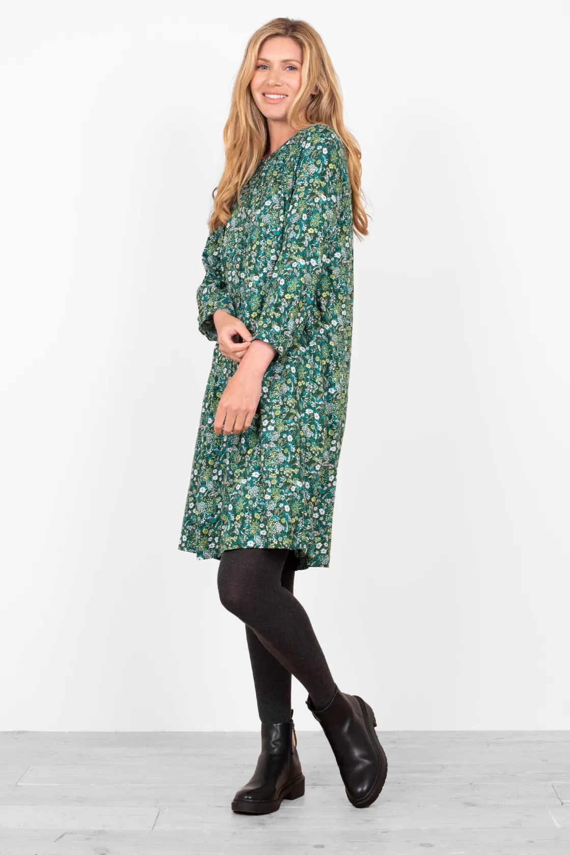 Dresses>Brakeburn Ditsy Shirt Dress Green