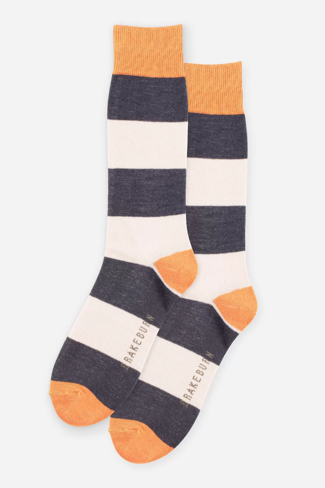 Socks>Brakeburn Ecru Stripe Socks Grey