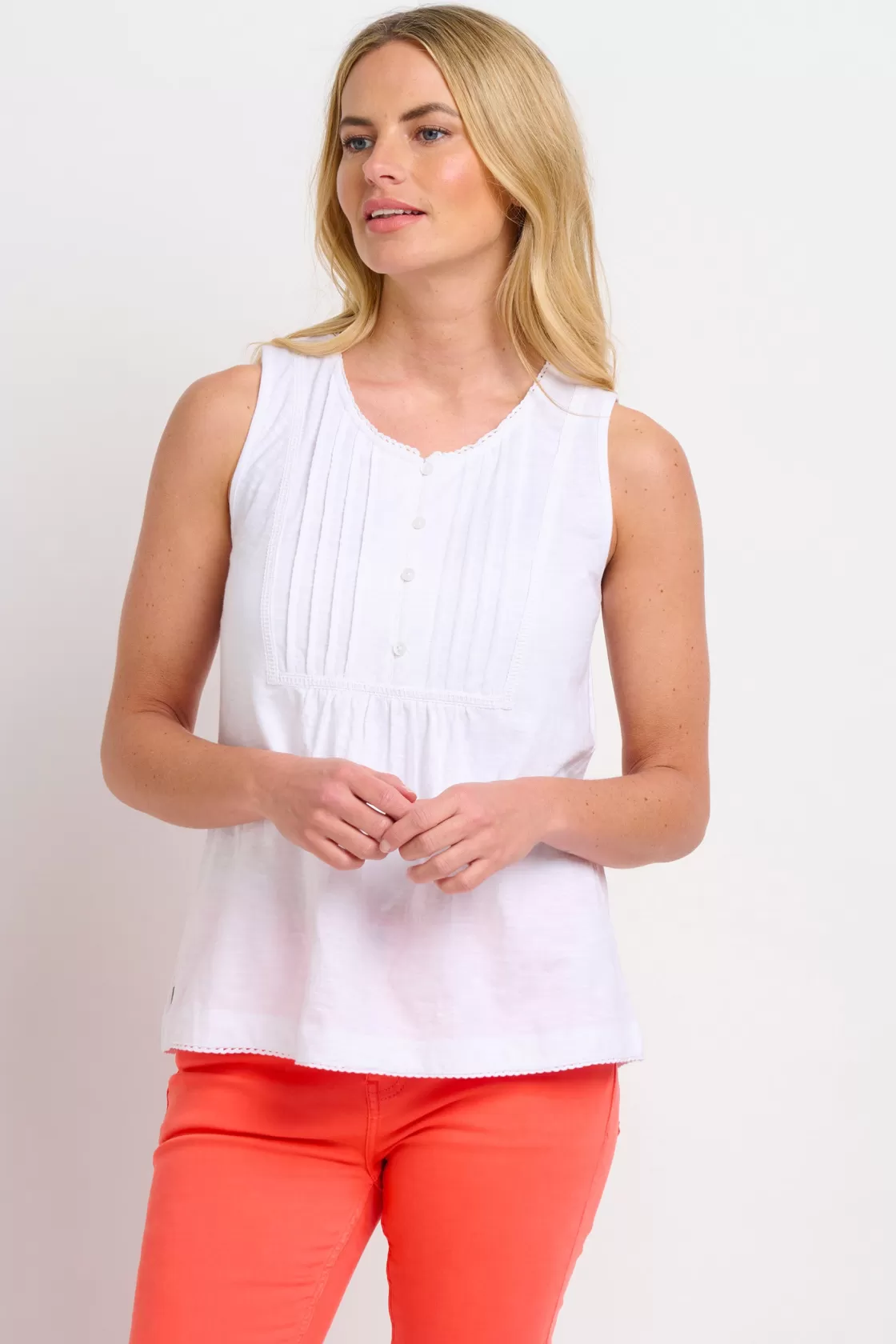 Tops, T-Shirts And Vests>Brakeburn Effie Vest White