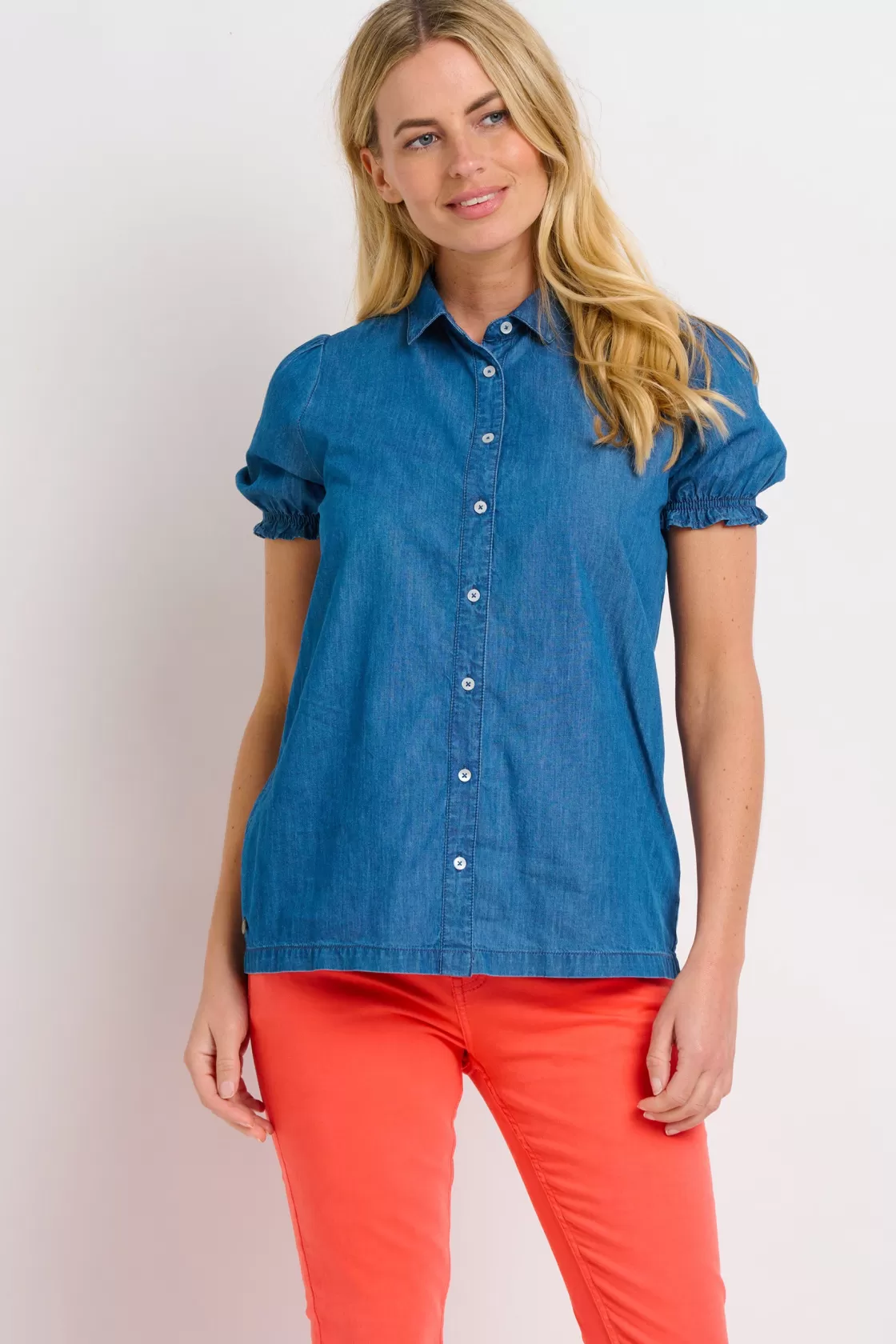 Shirts And Blouses>Brakeburn Ember Blouse Blue