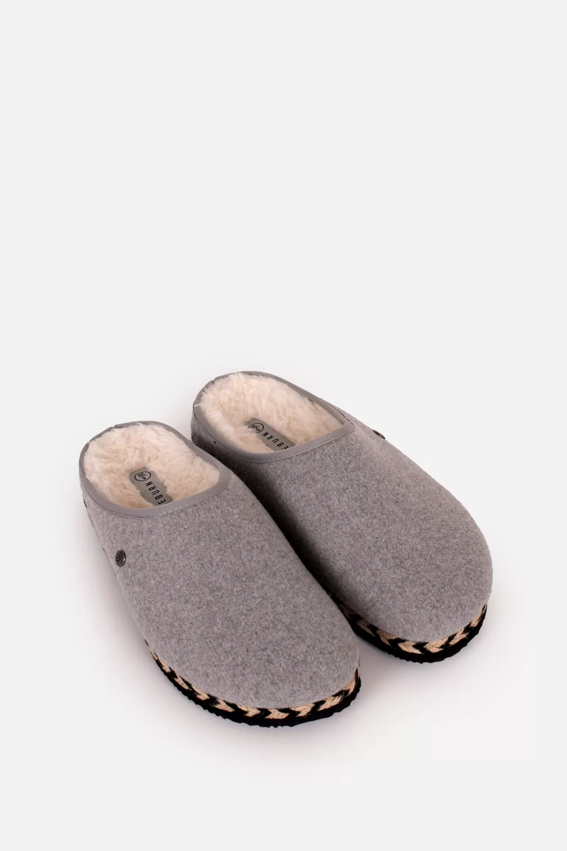 Slippers>Brakeburn Felt Slip On Slipper Grey