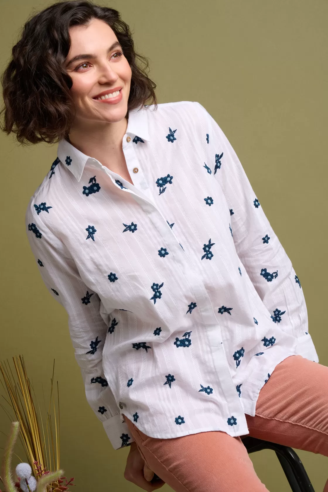 Shirts And Blouses>Brakeburn Flora Shirt Navy