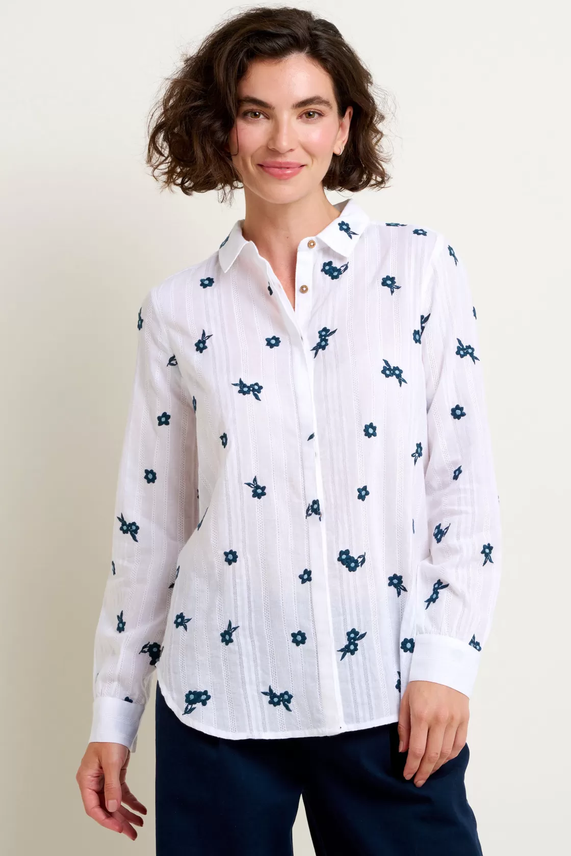 Shirts And Blouses>Brakeburn Flora Shirt Navy