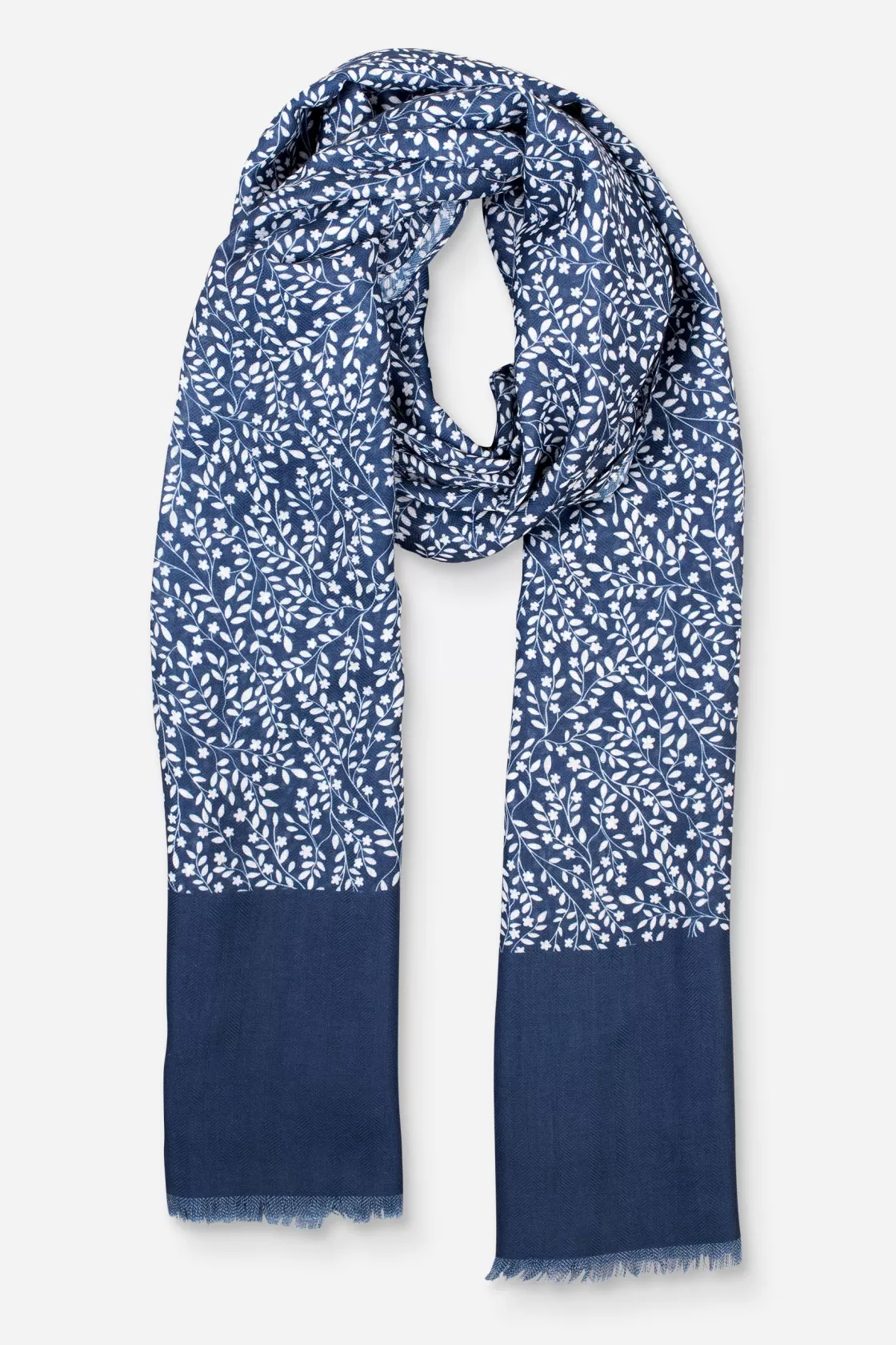 Scarves>Brakeburn Floral Trail Scarf Navy