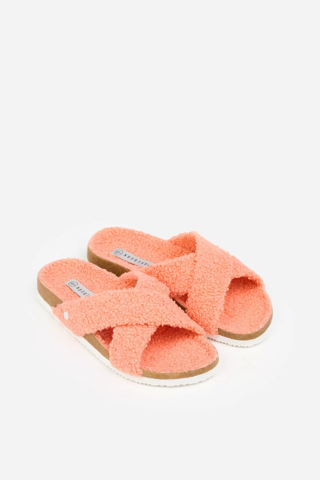 Slippers>Brakeburn Fluffy Slippers Coral