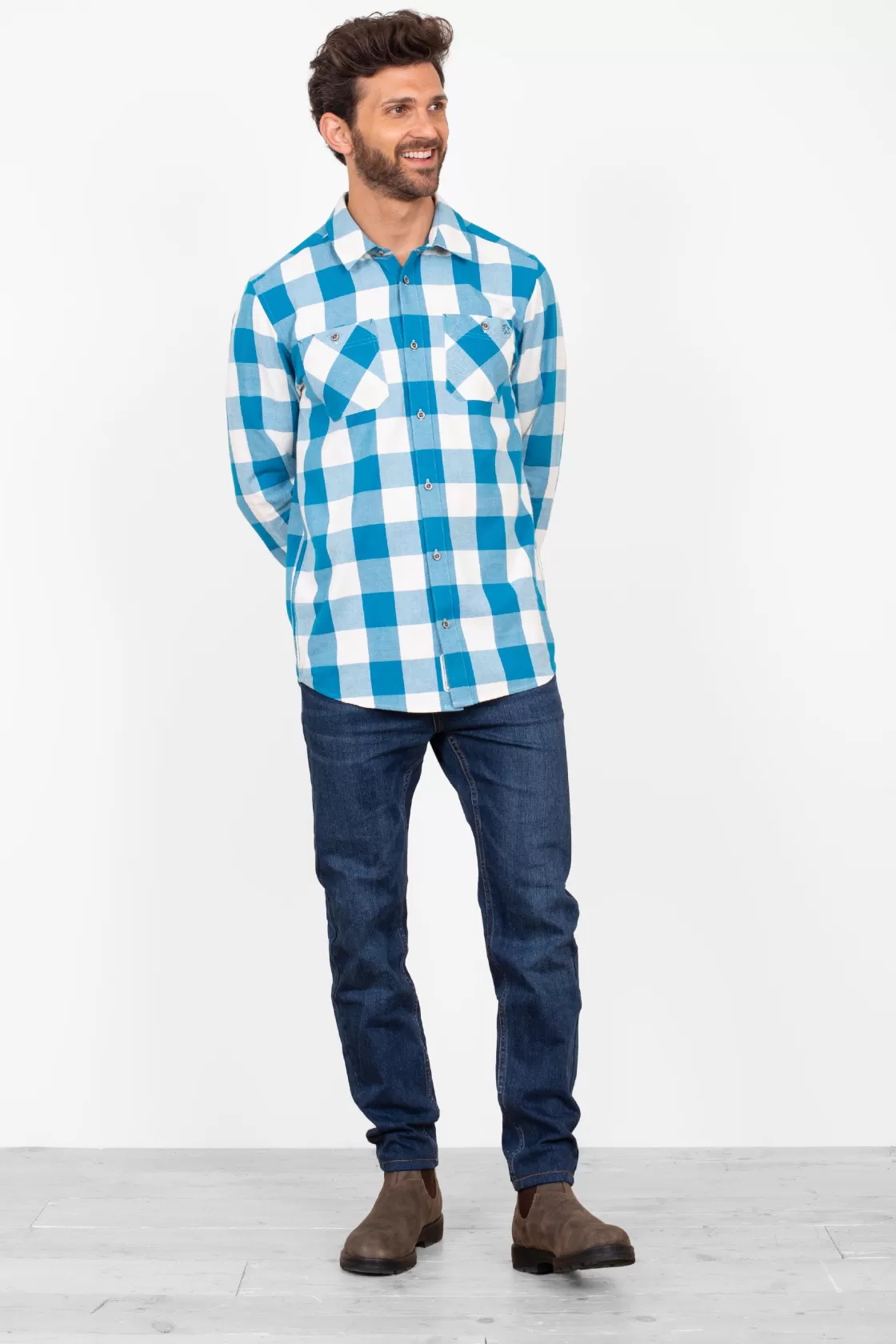 Shirts>Brakeburn Gingham Shirt Blue