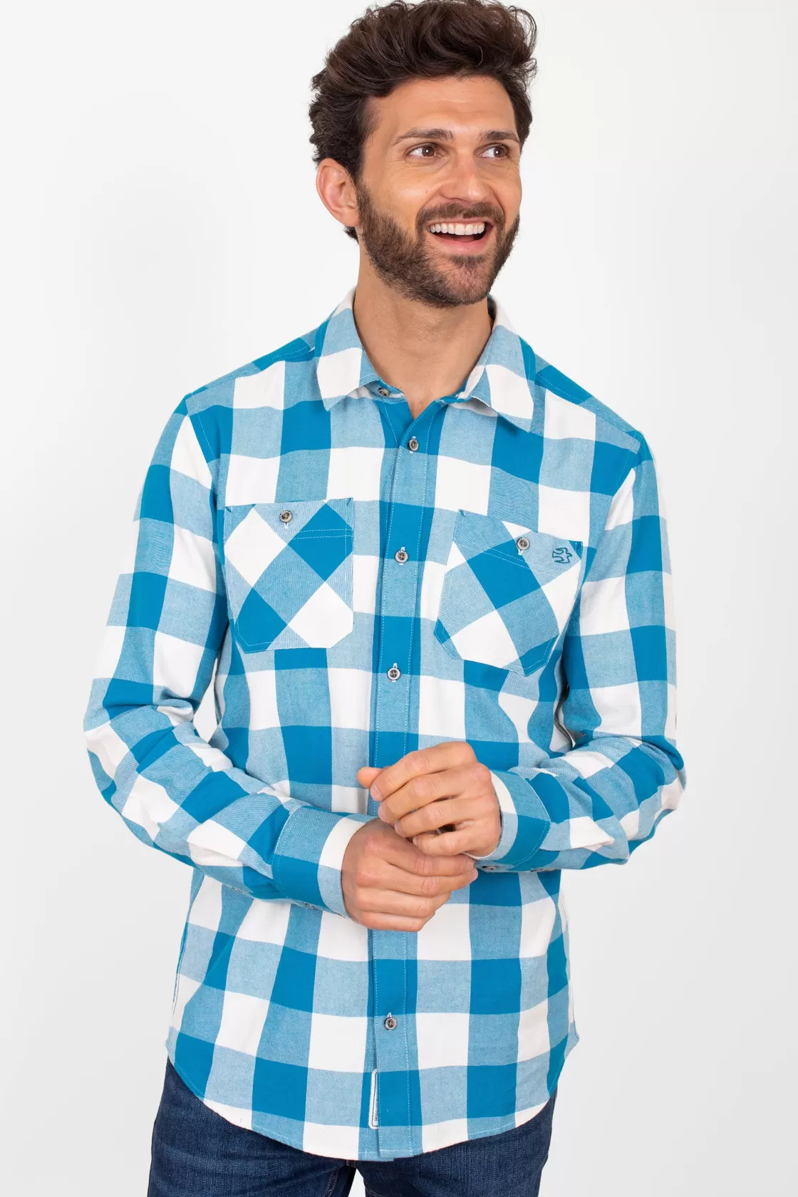 Shirts>Brakeburn Gingham Shirt Blue