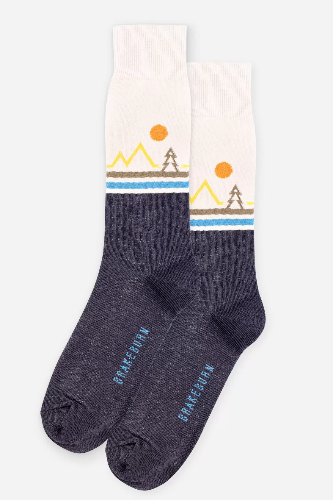 Socks>Brakeburn Grey Mountain Socks Cream