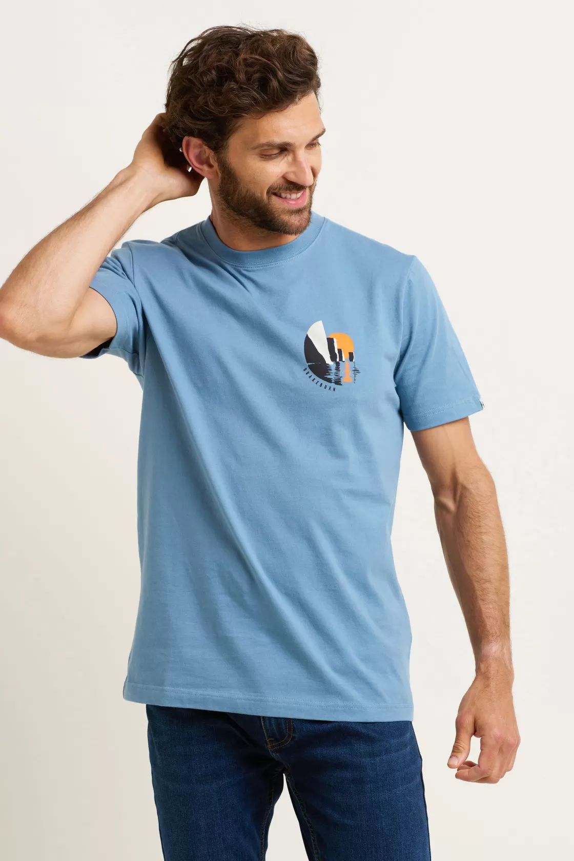 Tops And T-Shirts>Brakeburn Harry Rocks Tee Blue