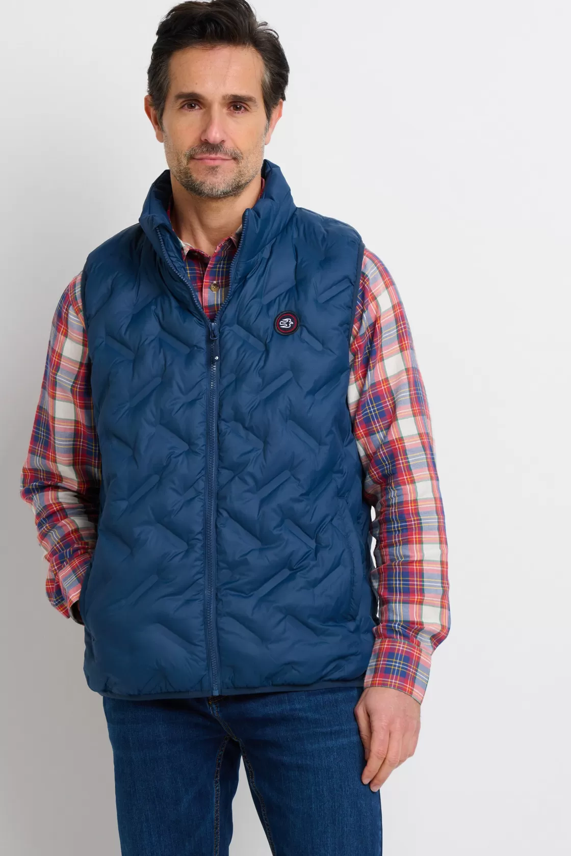 Coats And Jackets>Brakeburn Heat Sealed Gillet Navy