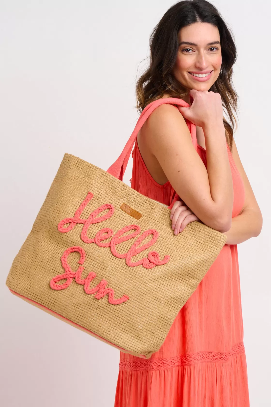 Bags>Brakeburn Hello Sun Jute Beach Bag Beige