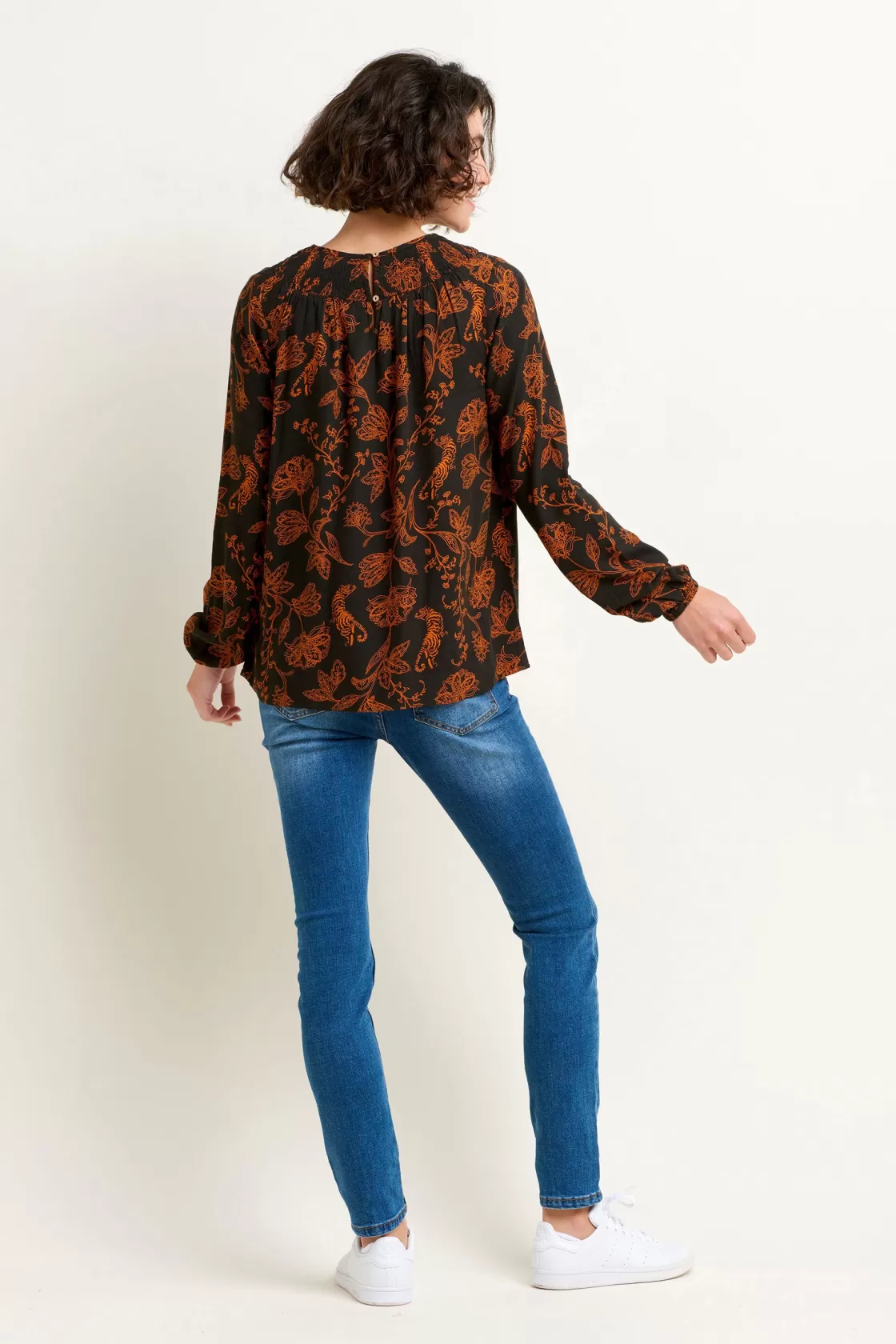 Shirts And Blouses>Brakeburn Henna Trail Shirring Blouse Black