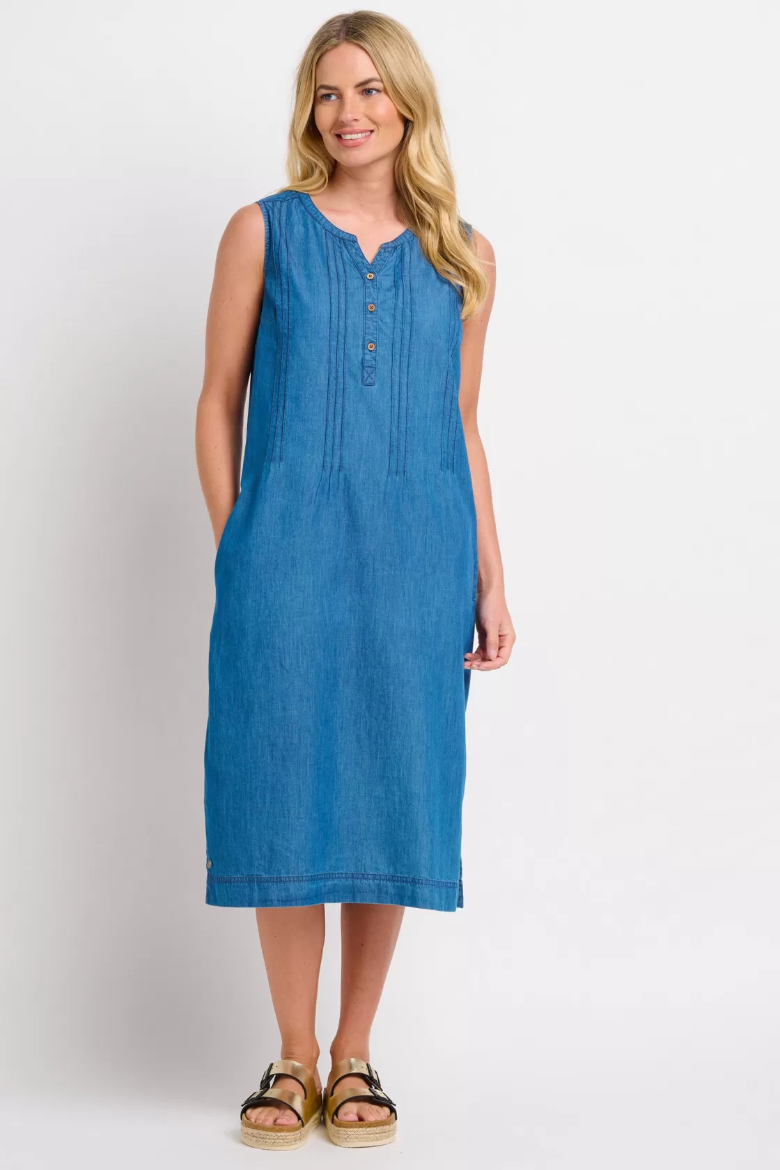 Denim>Brakeburn Lara Midi Dress Blue