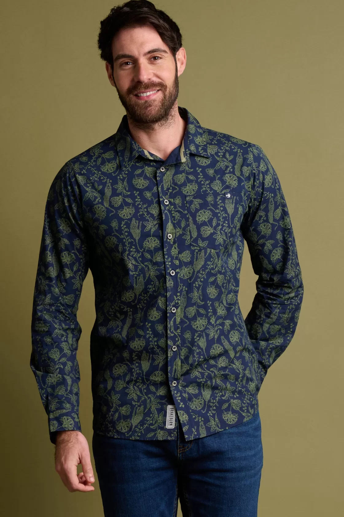 Shirts>Brakeburn Leopard Shirt Green