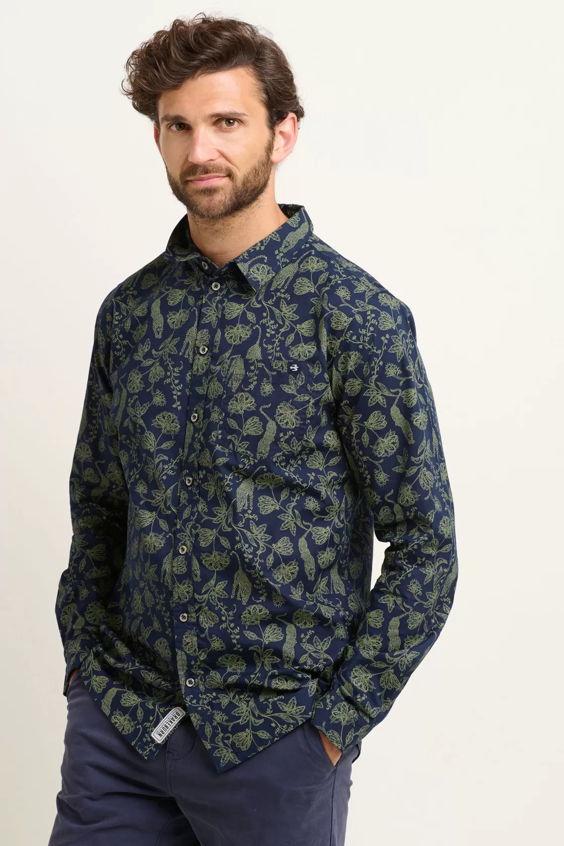 Shirts>Brakeburn Leopard Shirt Green