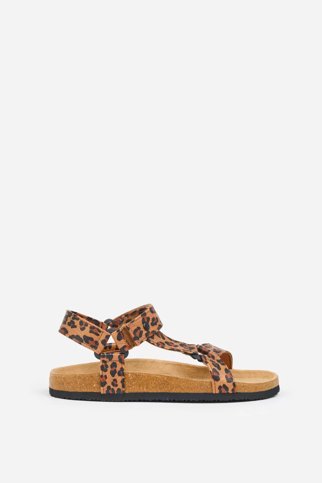 Sandals>Brakeburn Leopard Strappy Sandals Beige