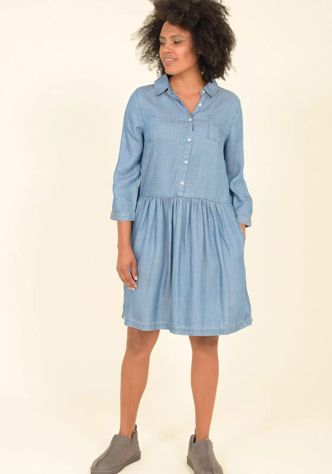 Denim>Brakeburn Loose Fit Shirt Dress Blue