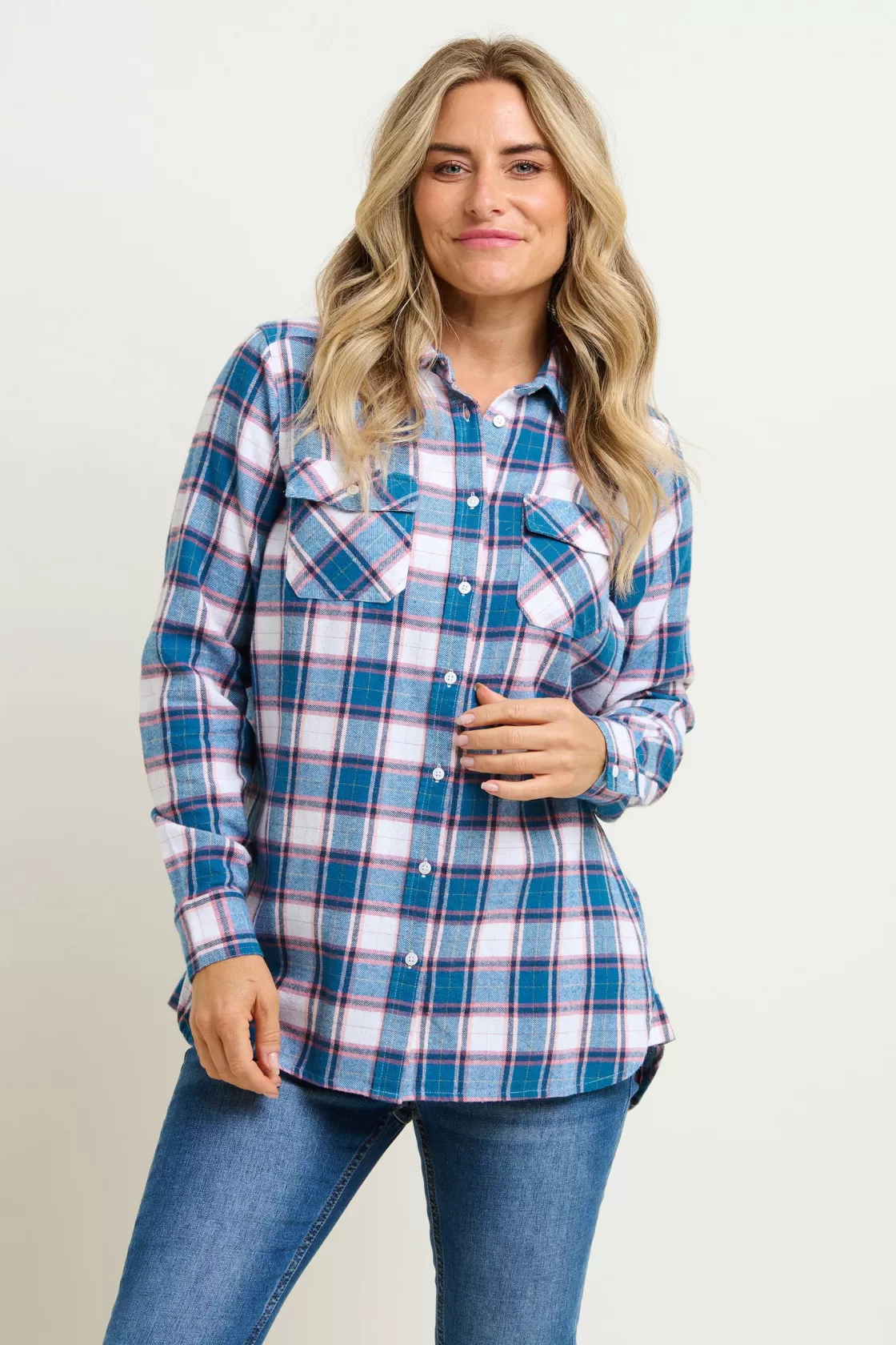 Shirts And Blouses>Brakeburn Lucille Flannel Shirt Blue