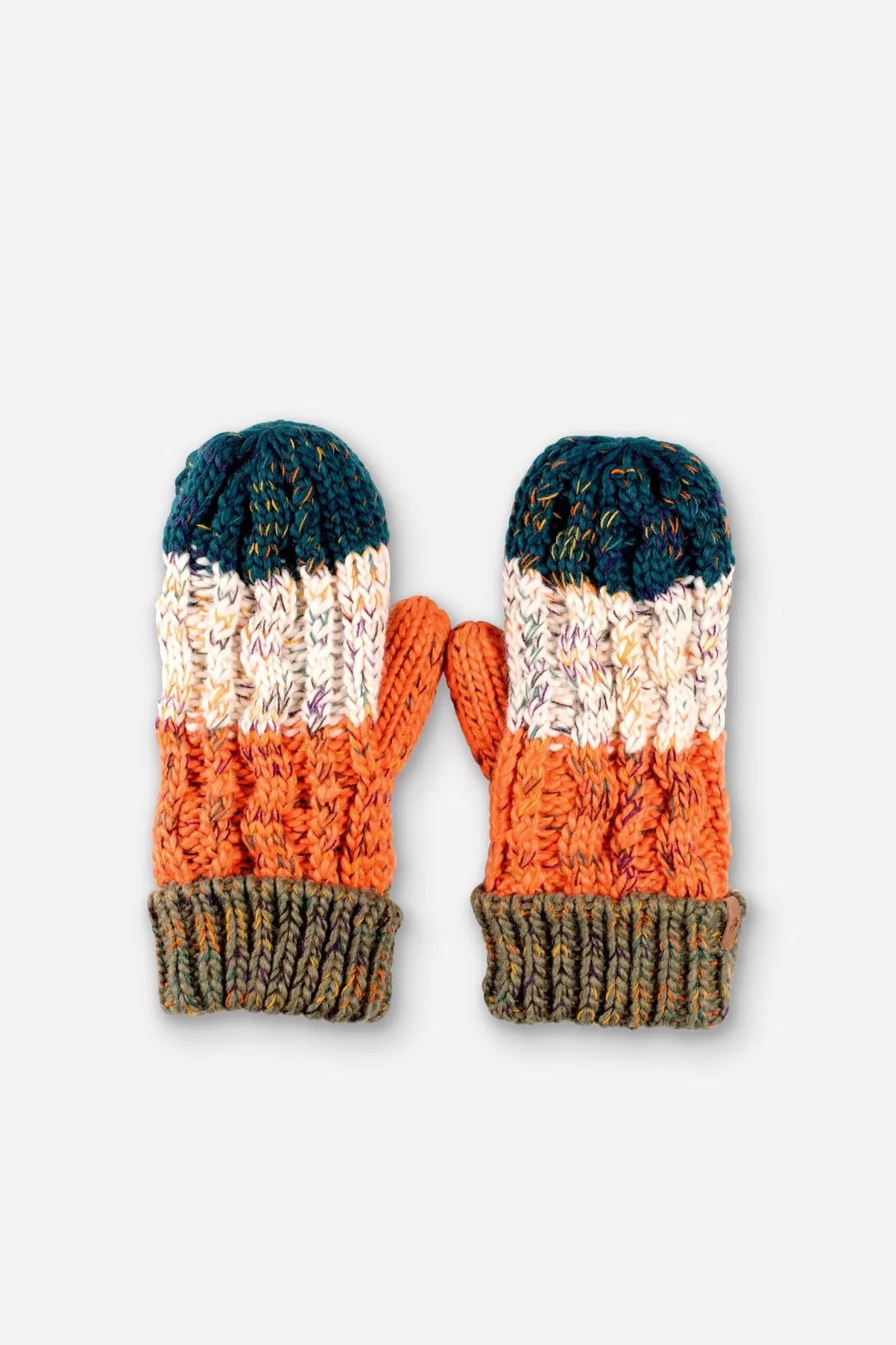 Hats And Gloves>Brakeburn Multi Stripe Mitten Cream